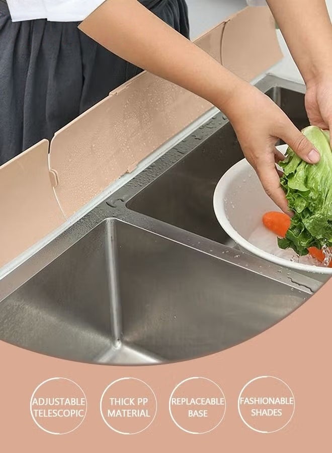 EETU Sink Splash Guard Faucet Water Splash Guard with Suction Cup Base Sink Backsplash Guard for Kitchen Bathroom and Sinks - Image 5